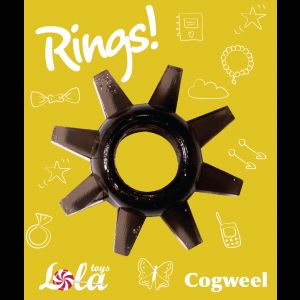 Чёрное эрекционное кольцо Rings Cogweel