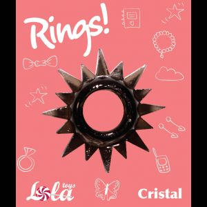 Чёрное эрекционное кольцо Rings Cristal