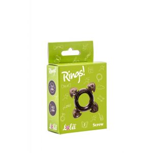 Чёрное эрекционное кольцо Rings Screw