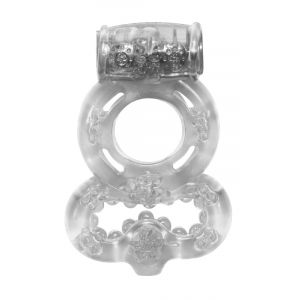 Прозрачное эрекционное кольцо Rings Treadle с подхватом