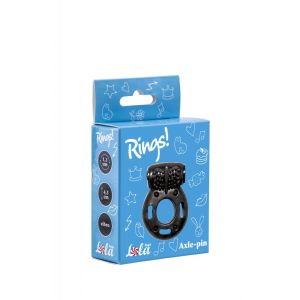 Черное эрекционное кольцо с вибрацией Rings Axle-pin