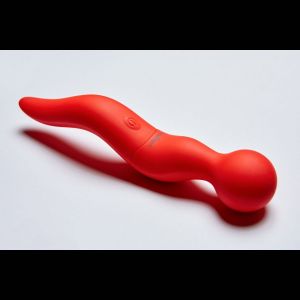 Красный жезловый вибромассажёр Cassi - 21 см.