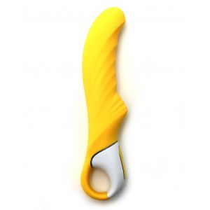 Жёлтый вибратор Satisfyer Yummy Sunshine - 22,5 см.