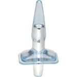 Голубая анальная пробка Purrfect Plug - 9,5 см.