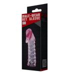 Розовая насадка на фаллос с закрытой головкой Male-Wear Net Sleeve