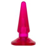 Розовая конусообразная анальная втулка BUTT PLUG - 9,5 см.