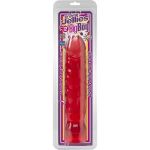 Большой розовый фаллоимитатор Crystal Jellies 12  Big Boy - 29,5 см.