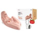 Реалистичный торс-девушка Hera 3 с тремя тугими отверстиями, вибрацией, ротацией и голосом