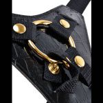 Чёрный с золотом женский страпон Designer Strap-On