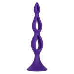 Фиолетовая анальная елочка Silicone Triple Probe - 14,5 см.