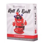 Стимулирующий презерватив-насадка Roll & Ball Strawberry
