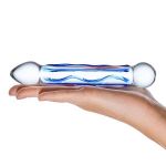 Текстурированный фаллоимитатор из стекла Full Tip - 17 см.