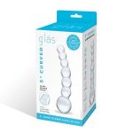 Изогнутый прозрачный стимулятор Beaded Dildo - 13 см.