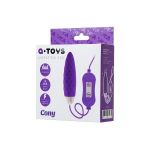 Фиолетовое узенькое виброяйцо с пультом управления A-Toys Cony, работающее от USB