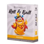 Стимулирующий презерватив-насадка Roll & Ball Banana
