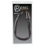 Черный двусторонний анальный плаг с гибким соединением Double Plug