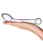 Прозрачный стеклянный фаллос для точки G Slimline G-Spot - 20 см.