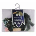 Черный пояс-трусики с двумя телесными насадками Soft-Dolli - 15,7 и 10 см.