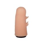 Черный пояс-трусики с двумя телесными насадками Soft-Dolli - 15,7 и 10 см.