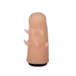 Черный пояс-трусики с двумя телесными насадками Soft-Dolli - 15,7 и 10 см.