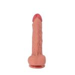 Телесный реалистичный фаллоимитатор Real Dual Layer - 23 см.