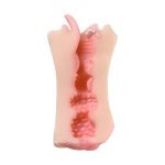Телесный двусторонний мастурбатор Fruity Tongue - ротик и вагина