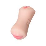 Телесный двусторонний мастурбатор Pretty Mouth - ротик и вагина 