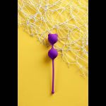 Фиолетовые вагинальные шарики A-Toys с ушками