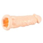 Телесная насадка-удлинитель Silicone Extension - 19 см.