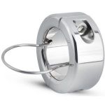 Серебристый утяжелитель для мошонки и пениса Sinner Metal Cock And Ball Lock Medium