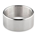 Серебристое эрекционное кольцо Sinner Wide metal head-ring Size S