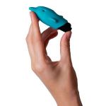 Голубой вибростимулятор-дельфин Lastic Pocket Dolphin - 7,5 см.