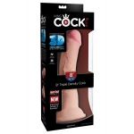 Телесный фаллоимитатор на присоске 8  Triple Density Cock - 24,1 см.