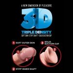 Телесный фаллоимитатор на присоске 9  Triple Density Cock - 26,7 см.
