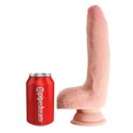 Телесный фаллоимитатор на присоске 9  Triple Density Cock with Balls - 24,1 см.