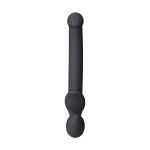 Черный безремневой страпон Silicone Bendable Strap-On - size S