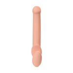 Телесный безремневой страпон Silicone Bendable Strap-On - size M