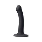Черный фаллос на присоске Silicone Bendable Dildo S - 17 см.