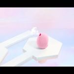 Нежно-розовый вакуум-волновой стимулятор с вибрацией и базой-ночником Cuddly Bird