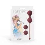 Набор бордовых вагинальных шариков Love Story Diva