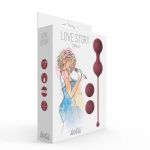 Набор бордовых вагинальных шариков Love Story Diva