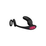 Черный массажер простаты Remote P-Pleaser - 15 см.