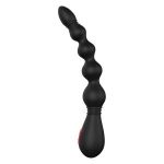 Черный вибромассажер для анальной стимуляции Anal Flexi Beads - 22 см.