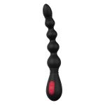 Черный вибромассажер для анальной стимуляции Anal Flexi Beads - 22 см.