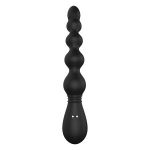 Черный вибромассажер для анальной стимуляции Anal Flexi Beads - 22 см.
