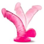 Розовый фаллоимитатор на присоске NATURALLY YOURS 4INCH MINI - 12 см.