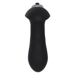 Черная анальная вибровтулка Single Speed Diamond Plug - 10 см.