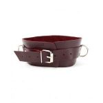 Бордовый широкий ошейник с кольцом Maroon Collar