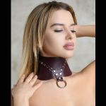 Бордовый широкий ошейник Wide Collar Maroon