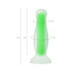 Зеленая, светящаяся в темноте анальная втулка Victor Glow - 10 см.